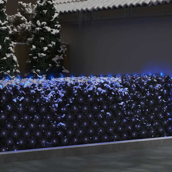 vidaXL Kalėdinių lempučių tinklas, 4x4m, 544 mėlynos LED