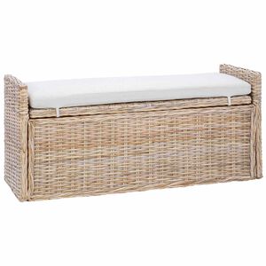 vidaXL Laikymo suolas GENDT Natūrali 110 x 40 x 50 cm Ratanas