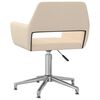 vidaXL Pasukamos valgomojo kėdės, 4vnt., kreminės spalvos, audinys
