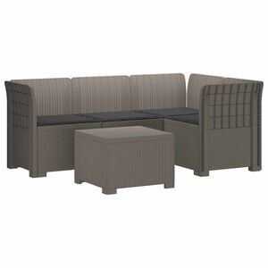 vidaXL 4 Vietų Sodo Sofa su Pagalvėlėmis Ratanų Imitacija PP