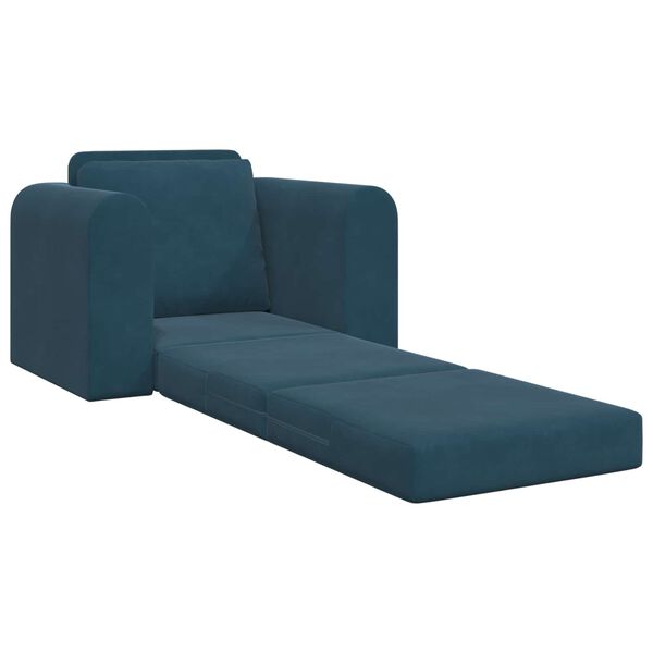 vidaXL Sofa lova Mėlyna 98 x 71 x 83 cm Aksomas