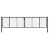 vidaXL Tinkliniai sodo vartai, cinkuotas plienas, 400x75 cm, pilki