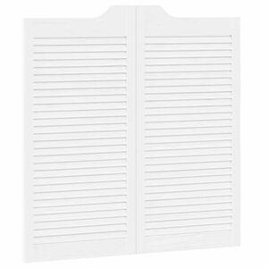 vidaXL Sukamosios durys 100 x 50 cm Pu&scaron;ies medienos masyvas Balta