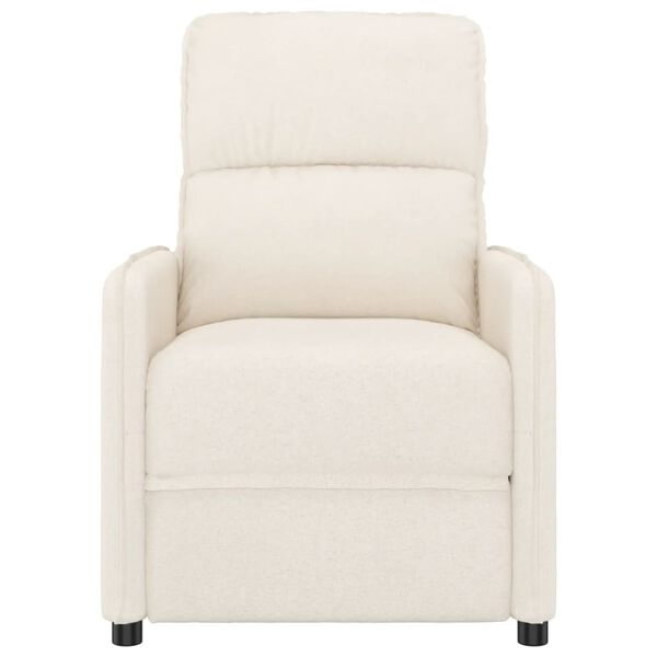 vidaXL Elektrinis masažinis krėslas, smėlio, mikropluošto audinys