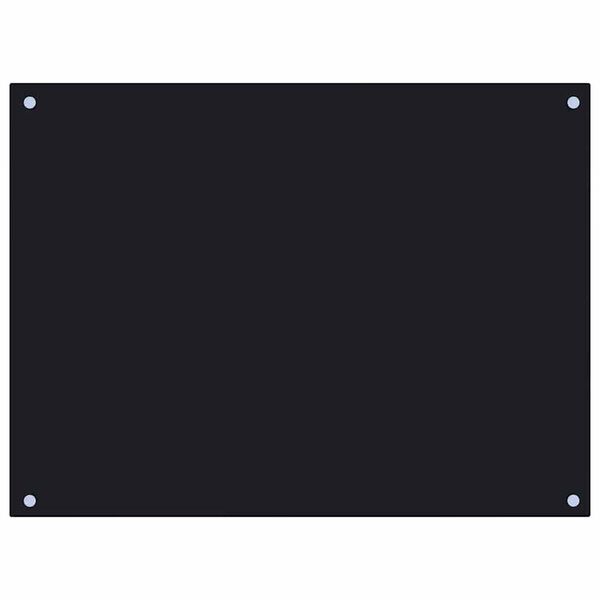 vidaXL Virtuvės sienelė, juodos spalvos, 80x60cm, grūdintas stiklas