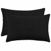 vidaXL Pagalvėlės užvalkalas 2 pcs HEERLEN Juoda 40 x 60 cm Boucl&eacute;