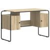 vidaXL Stalas su saugojimo vieta Sonoma ąžuolas 120 x 50.5 x 75.5 cm