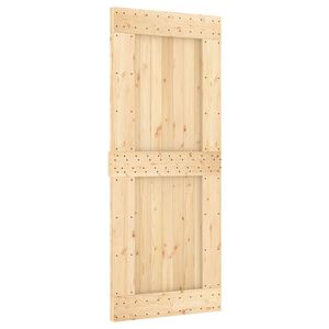 vidaXL Slankios durys NARVIK Natūrali ir juoda 85 x 210 cm (152,5 cm)