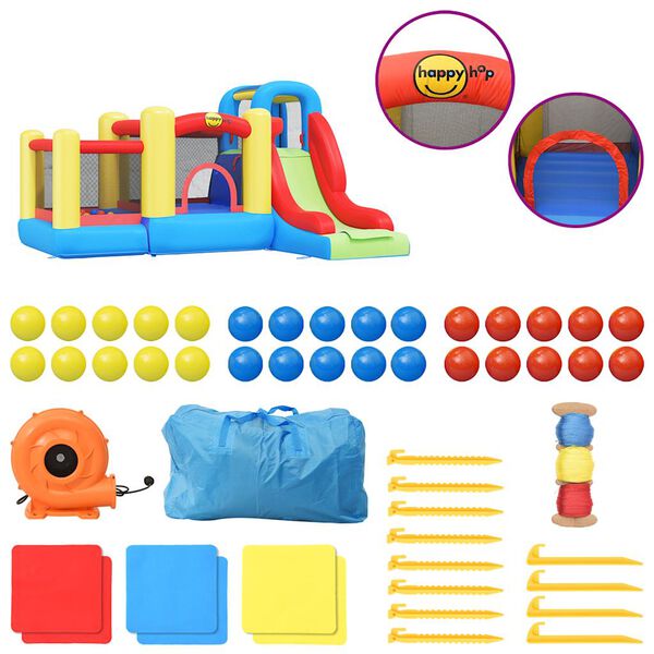 Happy Hop Batutas pilis su čiuožykla, 370x299x208cm