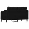 vidaXL Dvivietė sofa, juodos spalvos, 140cm, audinys