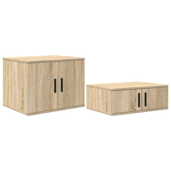 vidaXL Oppbevaringsskap 2 pcs Sonoma ąžuolas 127 x 41 x 40 cm