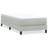 vidaXL Box Spring Lova be čiužinio &Scaron;viesiai pilka 100x210 cm aksomas