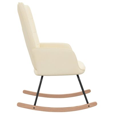 vidaXL Supama kėdė, kreminės spalvos, audinys