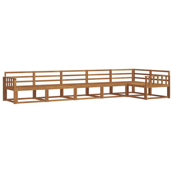 vidaXL Lauko sofos komplektas 6 pcs Natūrali Kietos akacijos mediena