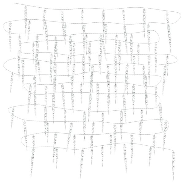 vidaXL Kalėdinė varveklio lemputė, 100 LED, šiltai balta, 10 m, akrilas, PVC