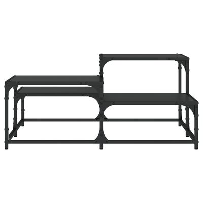 vidaXL Kavos staliukas, juodas, 87,5x87,5x40cm, apdirbta mediena