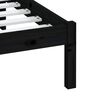vidaXL Lovos rėmas, juodos spalvos, 200x200cm, pu&scaron;ies medienos masyvas