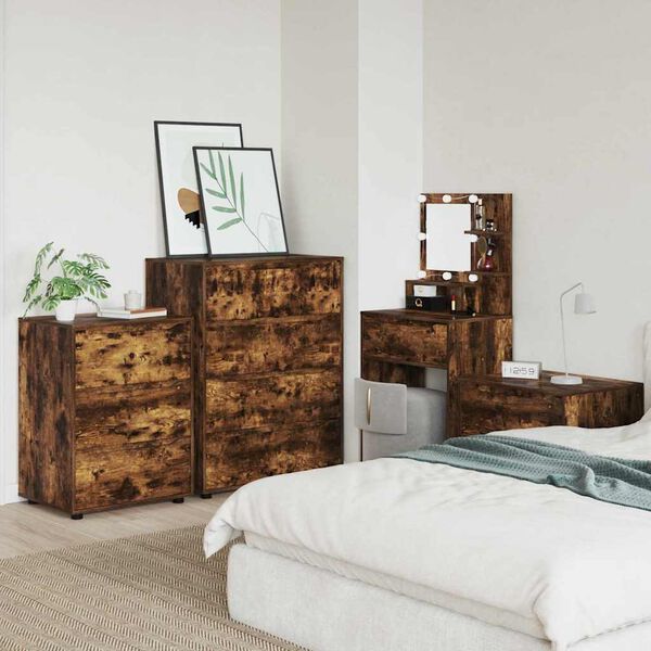 vidaXL Saugojimo spintos 2 pcs Rūkyta ąžuolas 80 x 48 x 105 cm