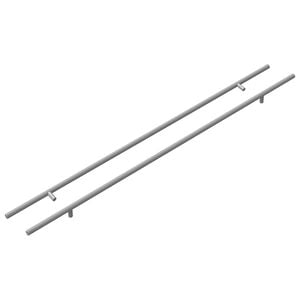 vidaXL Spintelės rankena 2 pcs Sidabro 800 mm Nerūdijantis Plienas