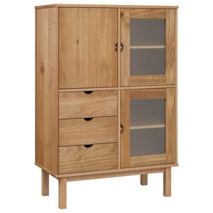 vidaXL Komoda OTTA, 85x43x125cm, pu&scaron;ies medienos masyvas