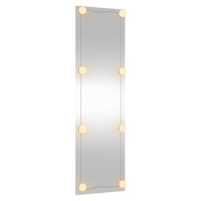 vidaXL Sieninis veidrodis su LED lemputėmis, 30x100cm, stiklas