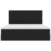 vidaXL Saugos lova su čiužiniu su saugykla Juoda 180 x 200 cm Aksomas