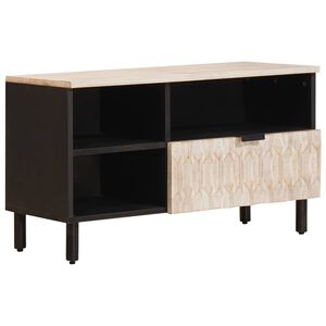 vidaXL Televizoriaus spintelė Baltos skalbimo apdaila 80 x 33 x 46 cm