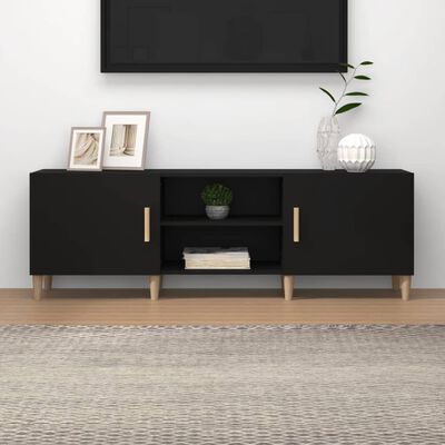 vidaXL Televizoriaus spintelė, juoda, 150x30x50cm, apdirbta mediena