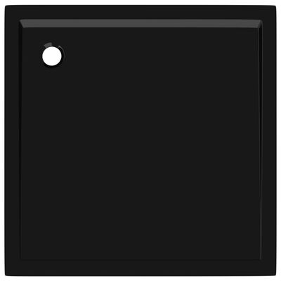 vidaXL Dušo padėklas, juodos spalvos, 80x80cm, ABS, kvadratinis
