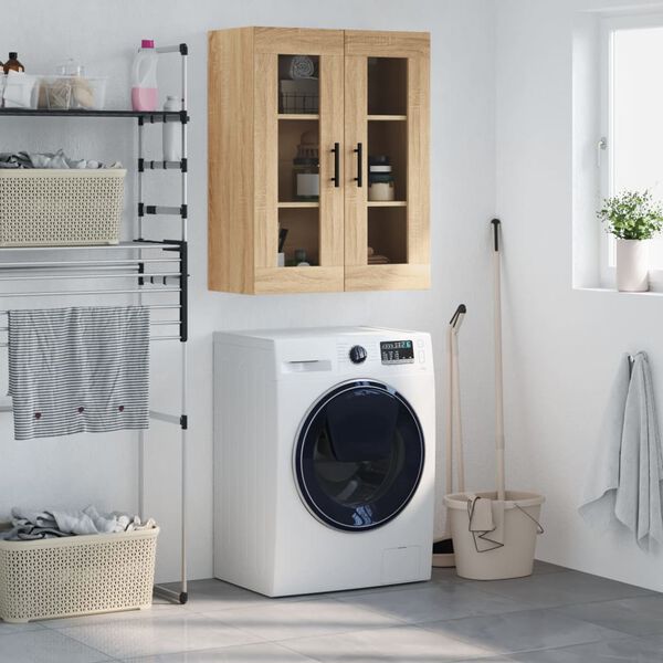 vidaXL Prie sienos montuojama spintelė, sonoma ąžuolo, 69,5x34x90cm