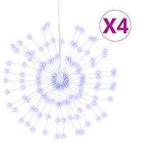 vidaXL Kalėdiniai šviestuvai fejerverkai, 4vnt., 140 mėlynų LED, 17cm