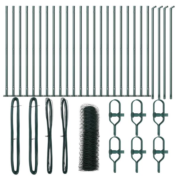 vidaXL Tvorelės stulpas Žalia 50 x 0,8 m (50 mm tinklas)