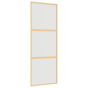 vidaXL Stumdomos durys, auksinės, 76x205cm, ESG stiklas ir aliuminis