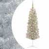 vidaXL Dirbtinė siaura kalėdinė eglutė su žaisliuku 150 cm 150 LED