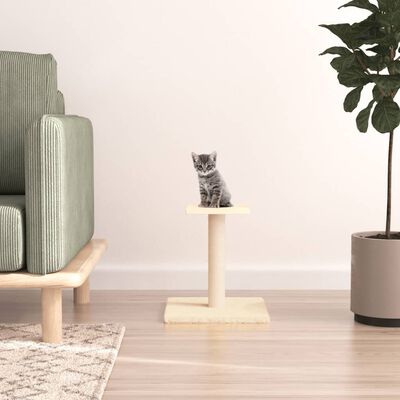 vidaXL Draskymo stovas katėms su platforma, kreminės spalvos, 38cm