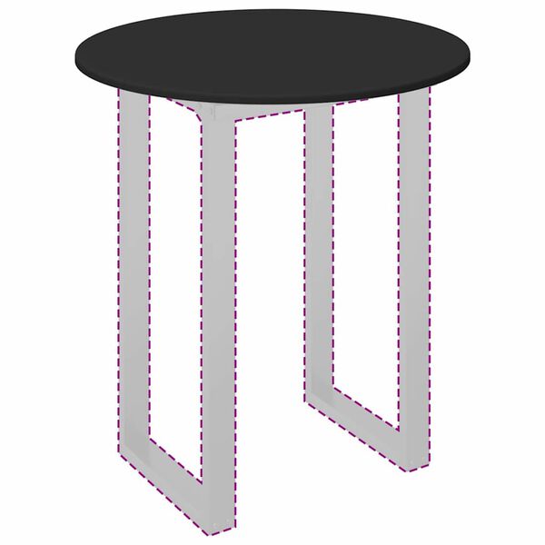 vidaXL Stalo vir&scaron;us Juoda 70 x 70 x 1,5 cm Apdirbta mediena