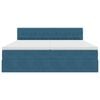 vidaXL Lova su galvūgalio Tamsiai mėlyna 180 x 200 cm Aksomas