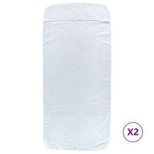 vidaXL Paplūdimio rank&scaron;luosčiai, 2vnt., balti, 60x135cm, audinys