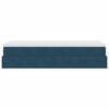 vidaXL Osmanų lovos rėmas su čiužiniu, mėlynas, 100x200cm, aksomas