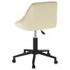 vidaXL Pasukama biuro kėdė, kreminės spalvos, aksomas