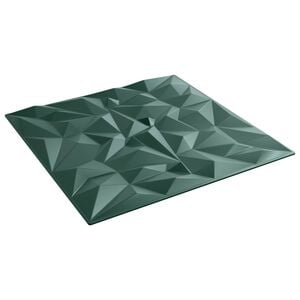 vidaXL Sienų plok&scaron;tės 12 vnt. 50 x 50 cm Amethyst Žalias