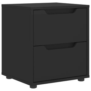 vidaXL naktinė spintelė VISNES Juoda 45x40x50 cm Inžinerinė mediena