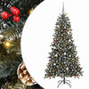 vidaXL Dirbtinė Kalėdų eglutė Žalia 210 cm PVC, plastikas ir plienas