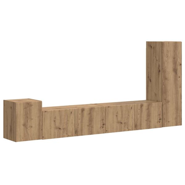 vidaXL TV spintelių komplektas 3 pcs Amatininkų ąžuolas