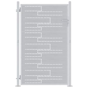 vidaXL Sodo vartai Sidabro 100 x 125 cm Nerūdijantis Plienas