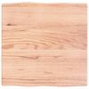 vidaXL Stalvir&scaron;is, &scaron;viesiai rudas, 60x60x(2-4) cm, medienos masyvas