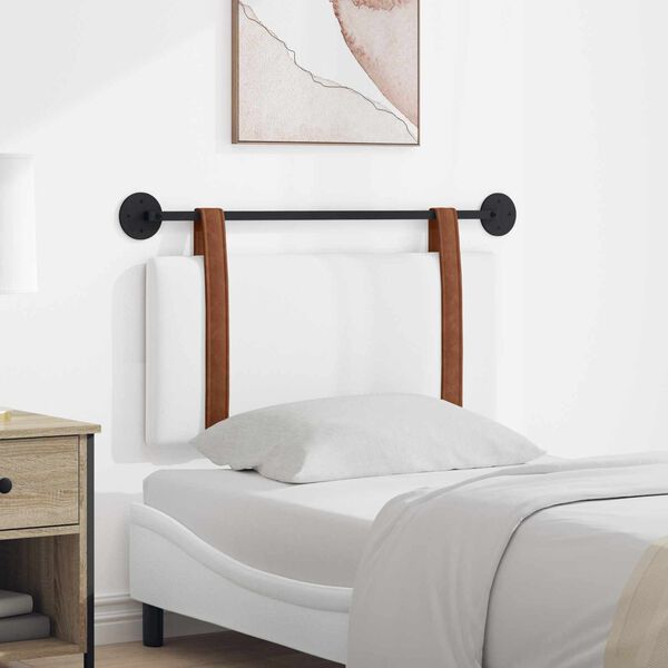 vidaXL Kabantysis galvūgalis Baltas 90 x 55 x 5 cm Antikinis PU