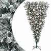 vidaXL Apverstas dirbtinis Kalėdų eglutė su &scaron;akomis 150 cm 150 LED