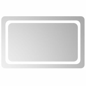 vidaXL LED vonios veidrodis Skaidrus 80 x 50 cm grūdintas stiklas