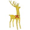 vidaXL 3D Kalėdų elnias LOVIISA 140 LED &Scaron;ilta balta 70 x 26 x 128 cm